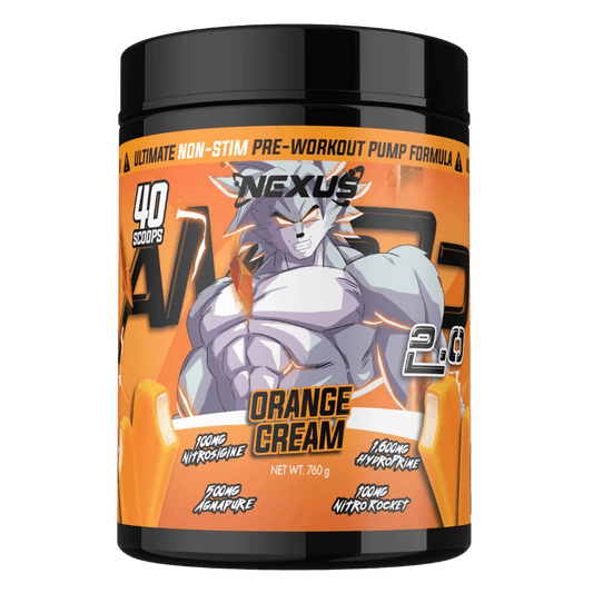 Amp3d 2.0 & Amp3d 2.0 Nexus Caffeine free pre workout 40/20 Serves Orange Cream