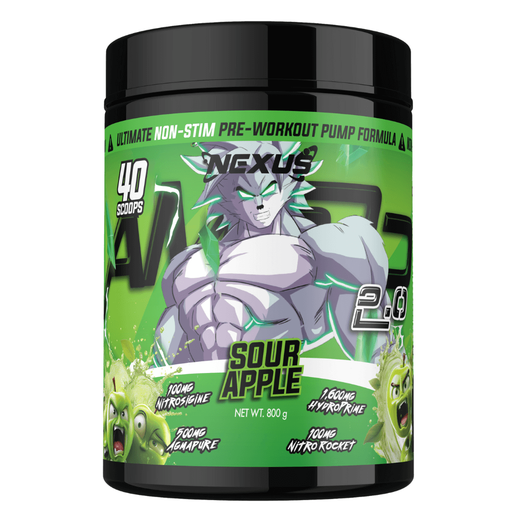 Amp3d 2.0 (1) & Amp3d 2.0 Nexus Caffeine free pre workout 40/20 Serves Sour Apple