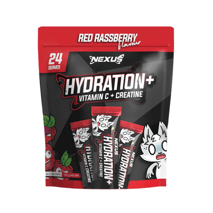 Hydration+ Nexus Electrolyte supplements 24 Serves Red Rassberry