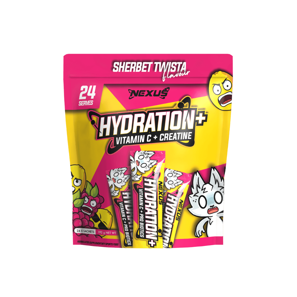 Hydration+ (1) & Hydration+ Nexus Electrolyte supplements 24 Serves Sherbert Twista