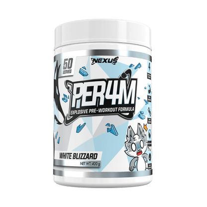 Per4m Nexus High stim pre workout 50 Serves White Blizzard