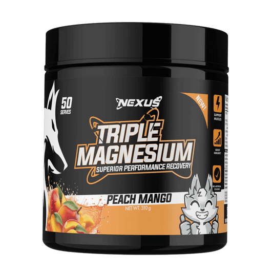 Triple Magnesium & Triple Magnesium Nexus Magnesium supplements 250g Peach Mango
