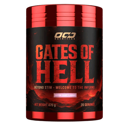 Gates of Hell OCD Nutrition High stim pre workout 20 Serves Cotton Candy