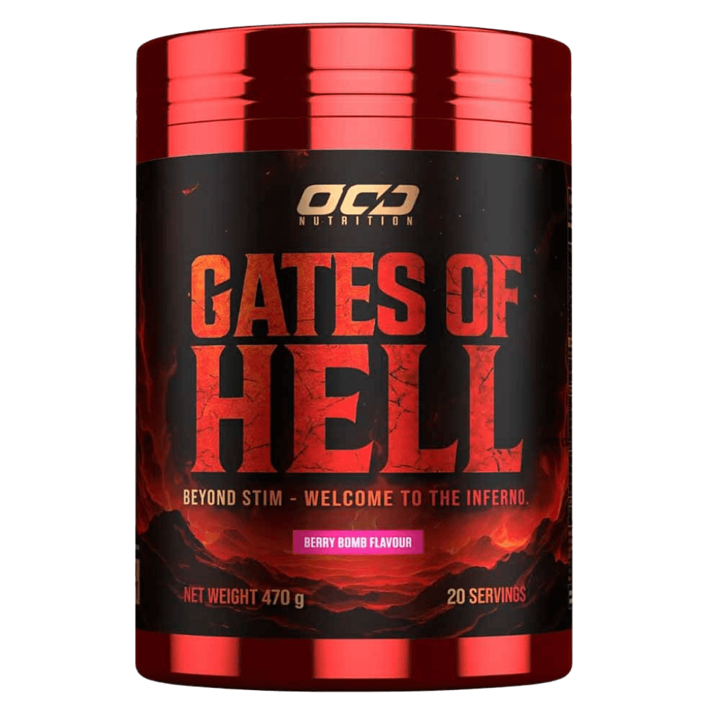Gates of Hell & Gates of Hell OCD Nutrition Pre workout supplements 20 Serves Berry Bomb