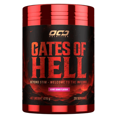 Gates of Hell & Gates of Hell OCD Nutrition Pre workout supplements 20 Serves Berry Bomb