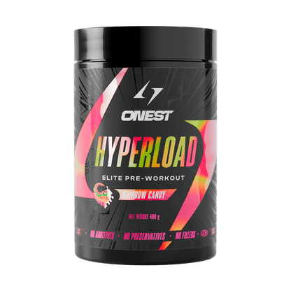 Hyperload & Hyperload Onest Beta alanine pre workout 25 Serves Rainbow Candy