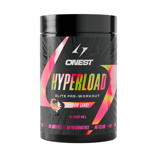 Hyperload & Hyperload Onest Beta alanine pre workout 25 Serves Rainbow Candy
