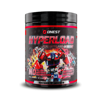 Hyperload Onest Beta alanine pre workout 25 Serves Autobots Raspberry LE
