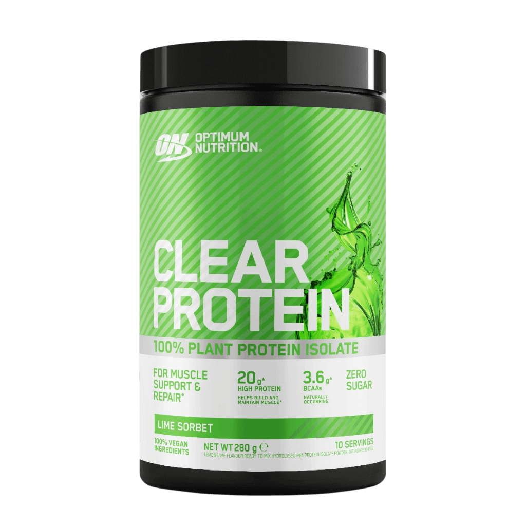 Clear Plant Protein & Clear Plant Protein Optimum Nutrition Protein water 10 Serves Lime Sorbet
