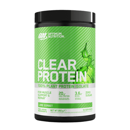 Clear Plant Protein & Clear Plant Protein Optimum Nutrition Protein water 10 Serves Lime Sorbet