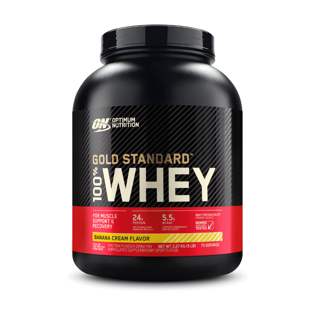 Gold Standard 100% Whey Optimum Nutrition Whey blend protein 72 Serves (2.27kg) Banana