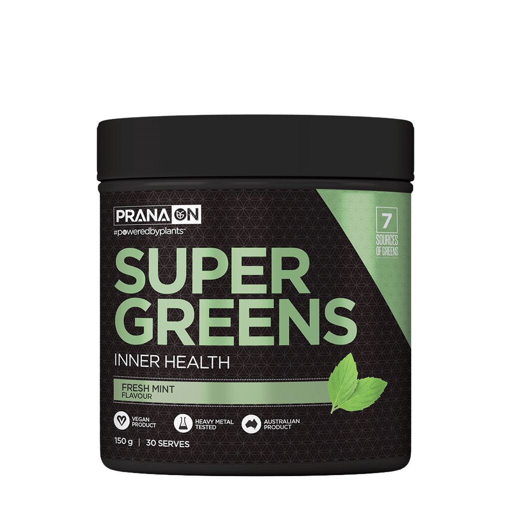Super Greens (1) & Super Greens Prana Greens supplements 150g Fresh Mint
