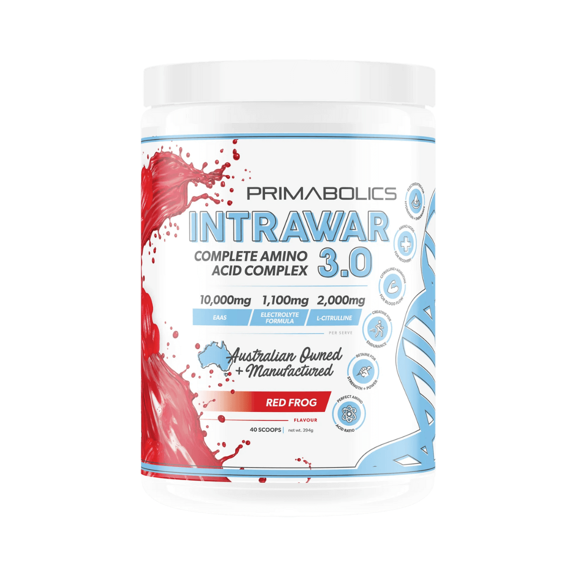 Intrawar & Intrawar Primabolics Intra workout supplements 40 Serves Red Frogs