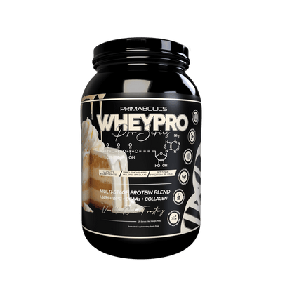 Wheypro (8) & Wheypro Primabolics Whey blend protein 25 Serves Vanilla Cake Frosting