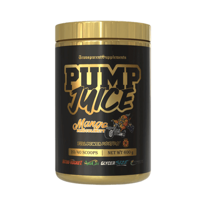 Pump Juice Transparent Supplements Pump pre workout supplements 40 Serves Mango Masculinity