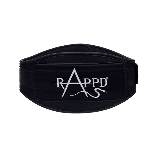 Rapp'd 4" Neoprene Belt Black Rappd Weight lifting belts