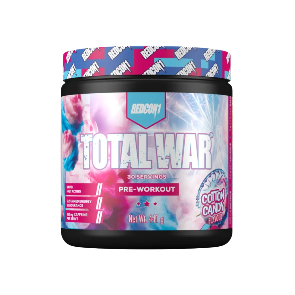 Total War Redcon1 Medium stimulant pre workout powder 30 Serves Cotton Candy