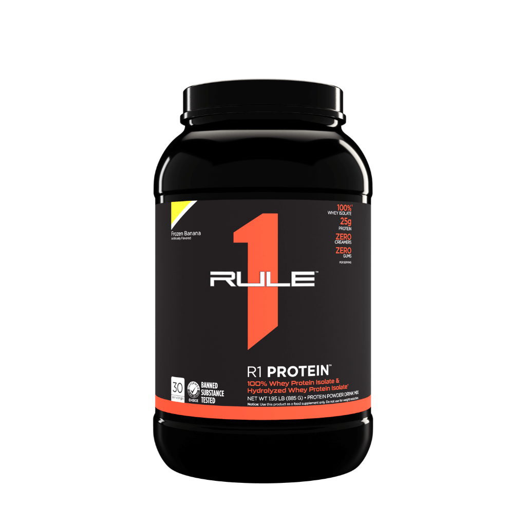 R1 Protein (10) & R1 Protein Rule 1 Whey protein isolate 2lb* Frozen Banana