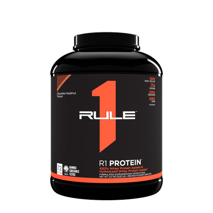 R1 Protein (1) & R1 Protein Rule 1 Whey protein isolate 5lb* Chocolate Hazelnut