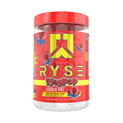 Loaded Pre Ryse Supplements High stim pre workout 30 Serves Cherry Ring Pop