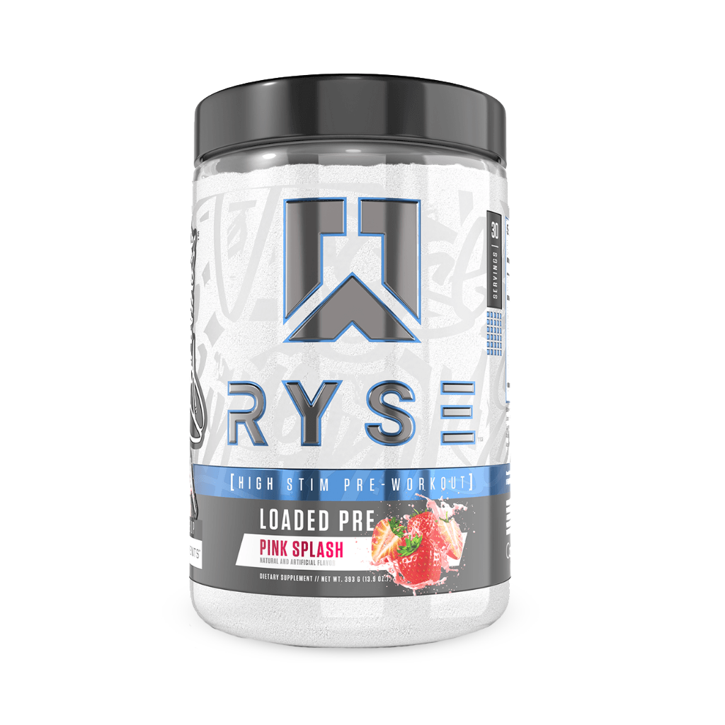 Loaded Pre (1) & Loaded Pre Ryse Supplements High stim pre workout 30 Serves Pink Splash