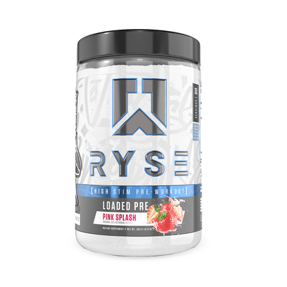 Loaded Pre (1) & Loaded Pre Ryse Supplements High stim pre workout 30 Serves Pink Splash