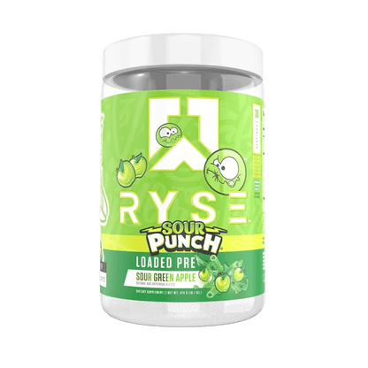 Loaded Pre Ryse Supplements High stim pre workout 30 Serves Sour Green Apple