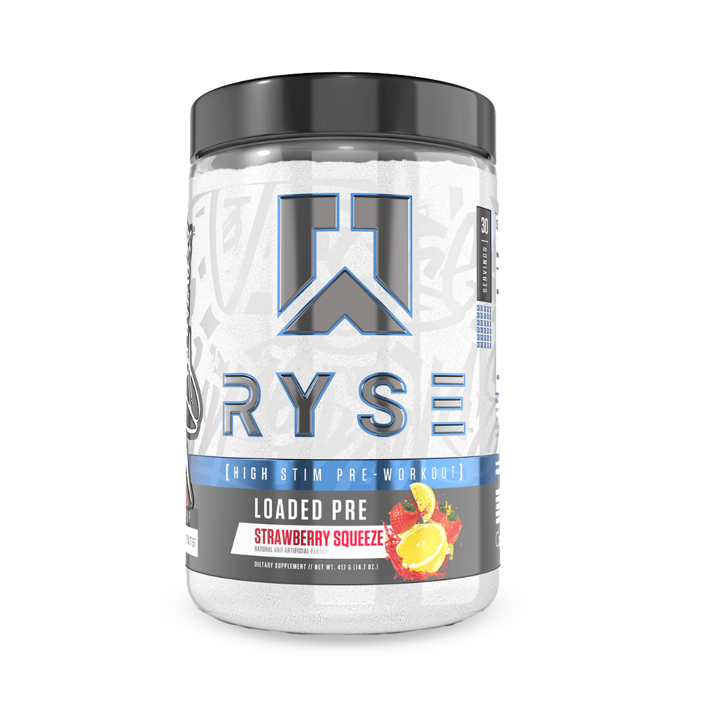 Loaded Pre & Loaded Pre Ryse Supplements High stim pre workout 30 Serves Strawberry Squeeze