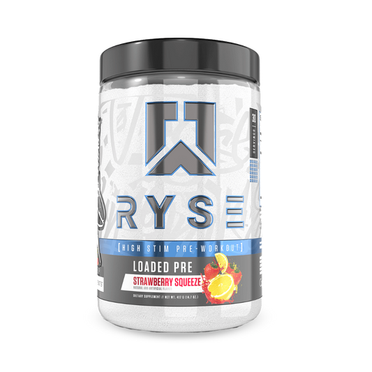 Loaded Pre & Loaded Pre Ryse Supplements High stim pre workout 30 Serves Strawberry Squeeze