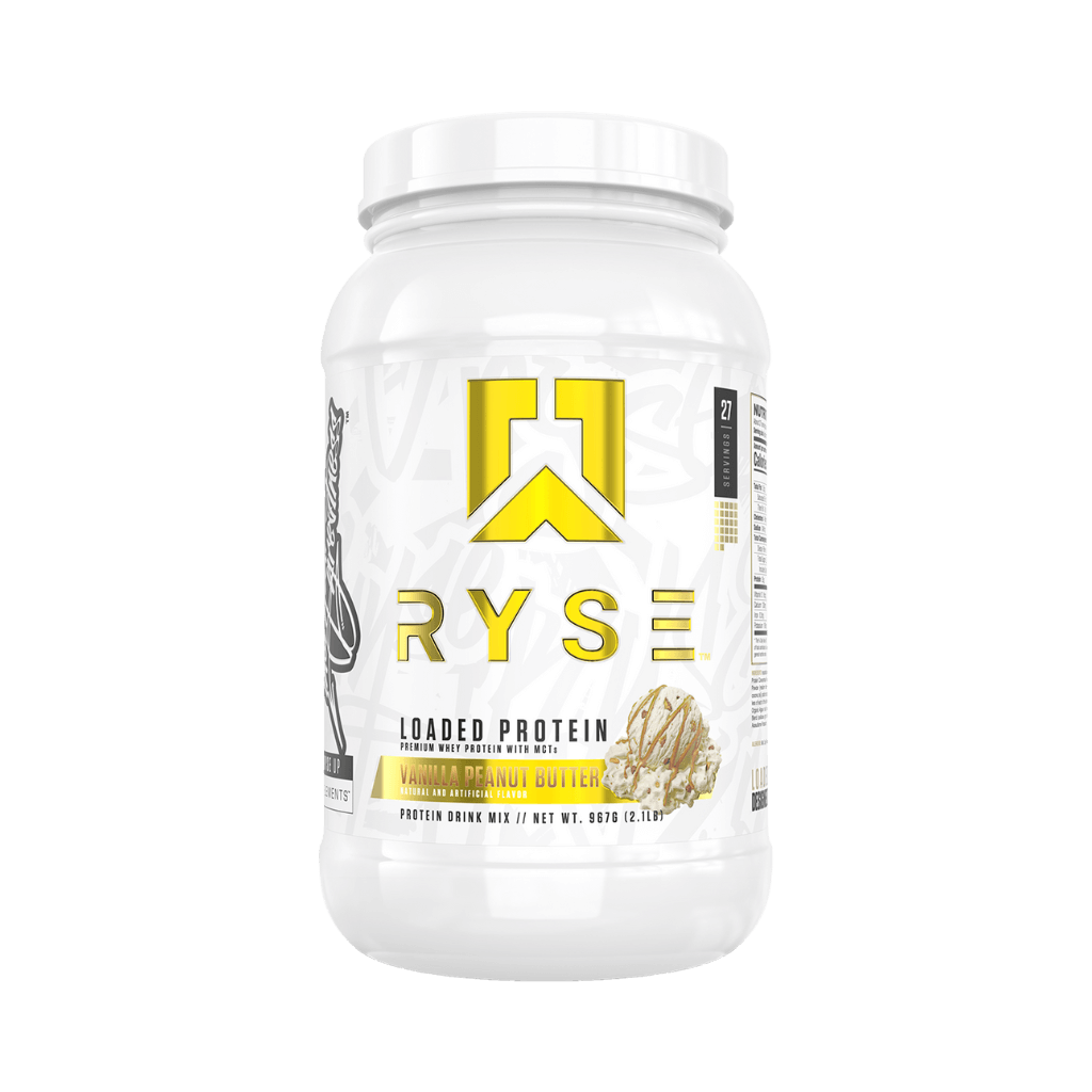 Loaded Protein Ryse Supplements Whey protein isolate 27 Serves Vanilla Peanut Butter