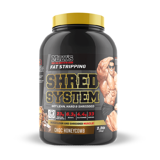Shred System & Shred System Max's Weight loss protein powder 900g Chocolate Honeycomb