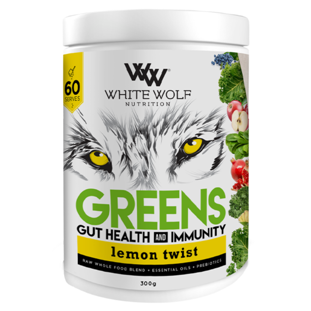 Super Greens & Super Greens White Wolf Greens supplements 60 Serves Lemon Twist