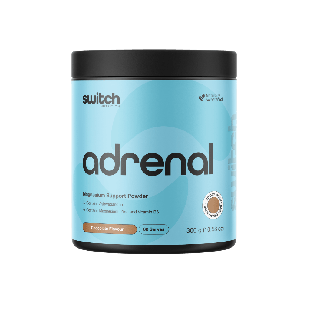 Adrenal Switch (3) & Adrenal Switch Switch Nutrition Sleep supplements 60 Serves Chocolate