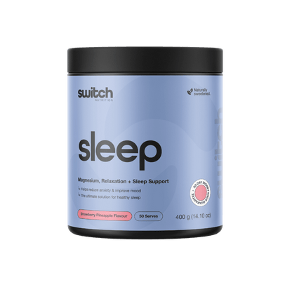 Sleep+ (6) & Sleep+ Switch Nutrition Sleep supplements 50 Serves Strawberry Pineapple