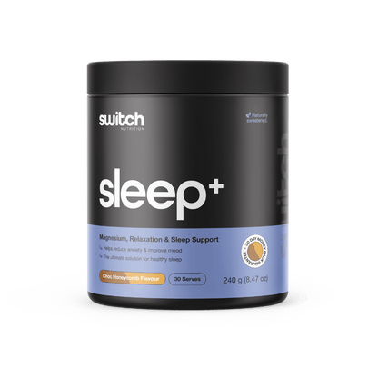 Sleep+ Switch Nutrition Sleep supplements 30 Serves Chocolate Honeycomb