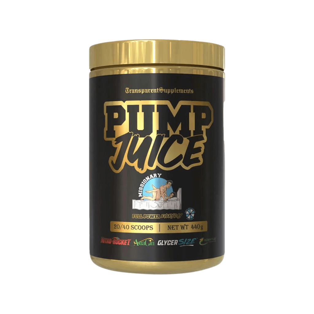 Pump Juice Transparent Supplements Pump pre workout supplements 40 Serves Missionary (Unflavoured)