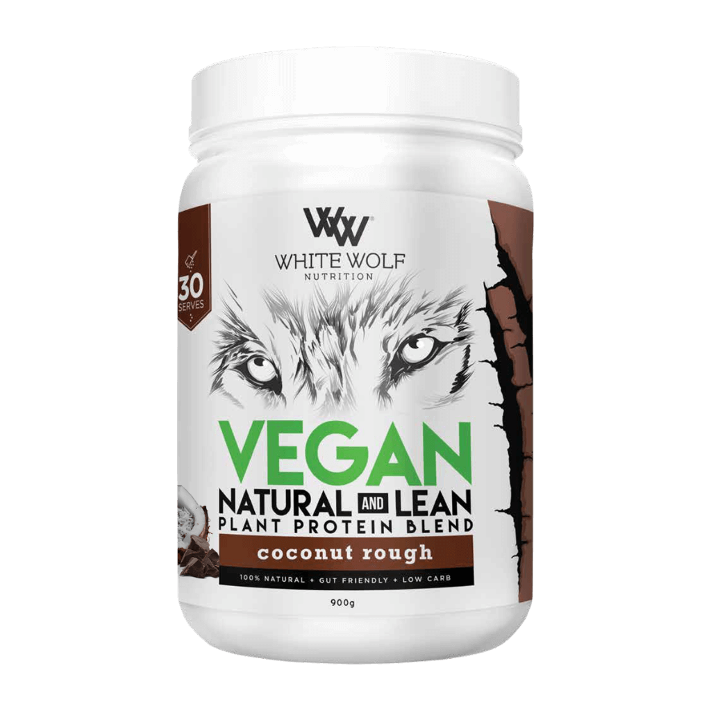 Lean Vegan Protein White Wolf Vegan protein powder 900g Coconut Rough