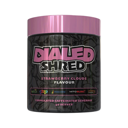 Dialed Shred & Dialed Shred The X Athletics Fat burners supplements 40 Serves Strawberry Clouds