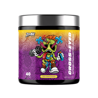 Cross-Eyed Zombie Labs Super high stimulant pre workout powder 40 Serves Toxic Tropic