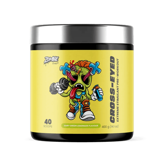 Cross-Eyed & Cross-Eyed Zombie Labs Medium stimulant pre workout powder 40 Serves Raspberry Ripper