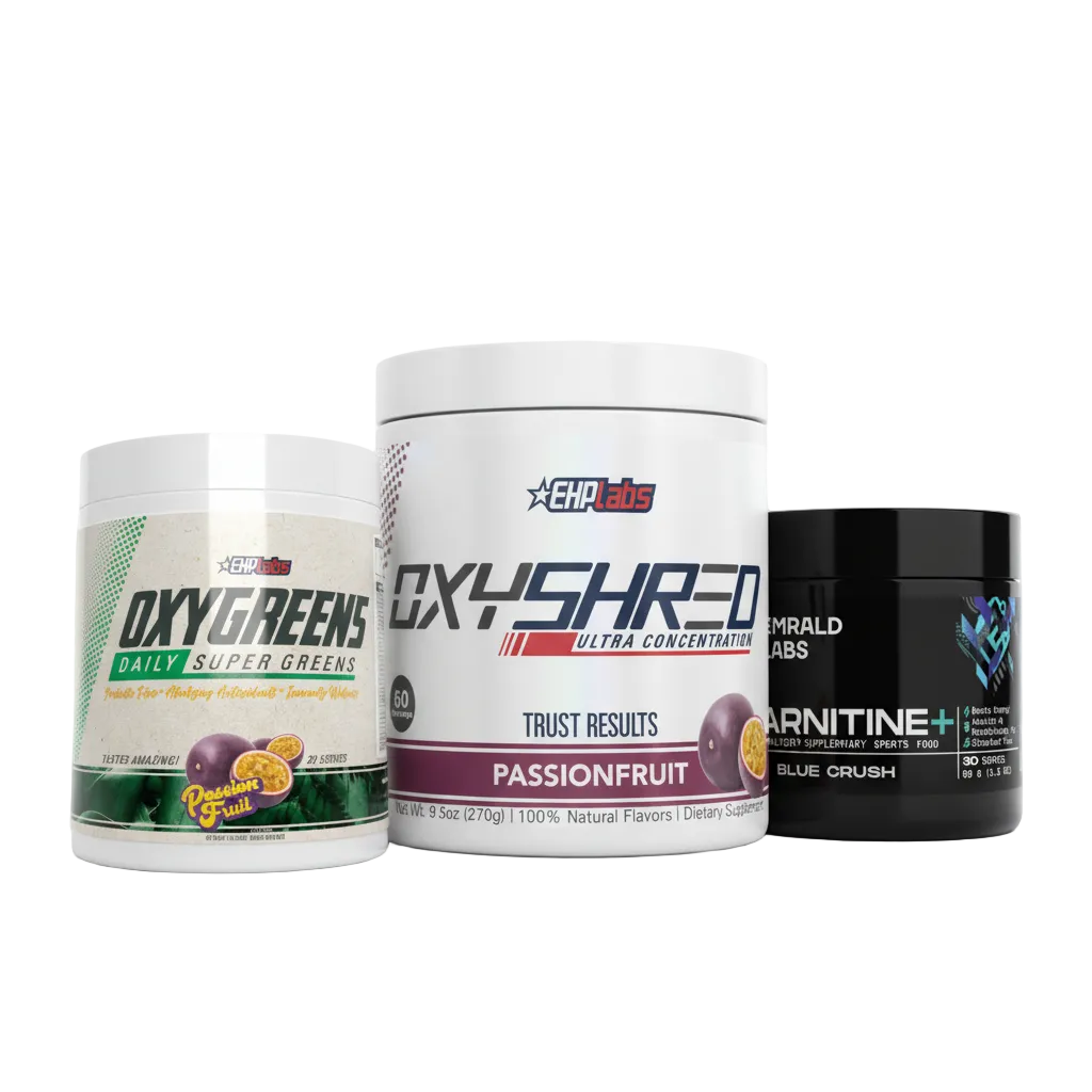 Bundle Hero - EHP OxyGreens Passionfruit OxyShred Passionfruit Emrald Carnitine Blue Crush