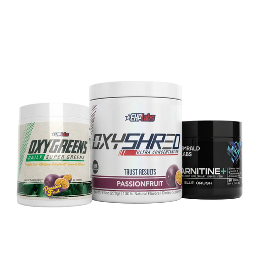 Bundle Hero - EHP OxyGreens Passionfruit OxyShred Passionfruit Emrald Carnitine Blue Crush