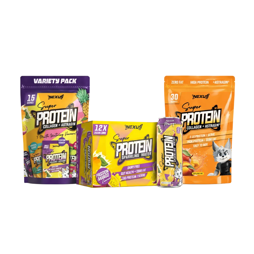 Bundle Hero - Nexus Variety Pack Sparkling Water RTD Peach Mango Protein