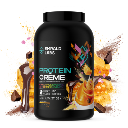 Protein Créme & Protein Créme Emrald Labs Casein protein 1kg Honeycomb Popping Candy