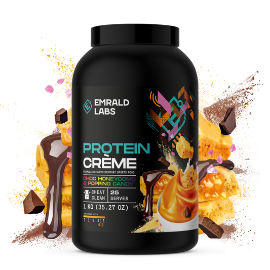 Protein Créme & Protein Créme Emrald Labs Casein protein 1kg Honeycomb Popping Candy